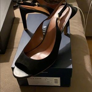 Cole Haan Juliana suede slingbacks New!  10
